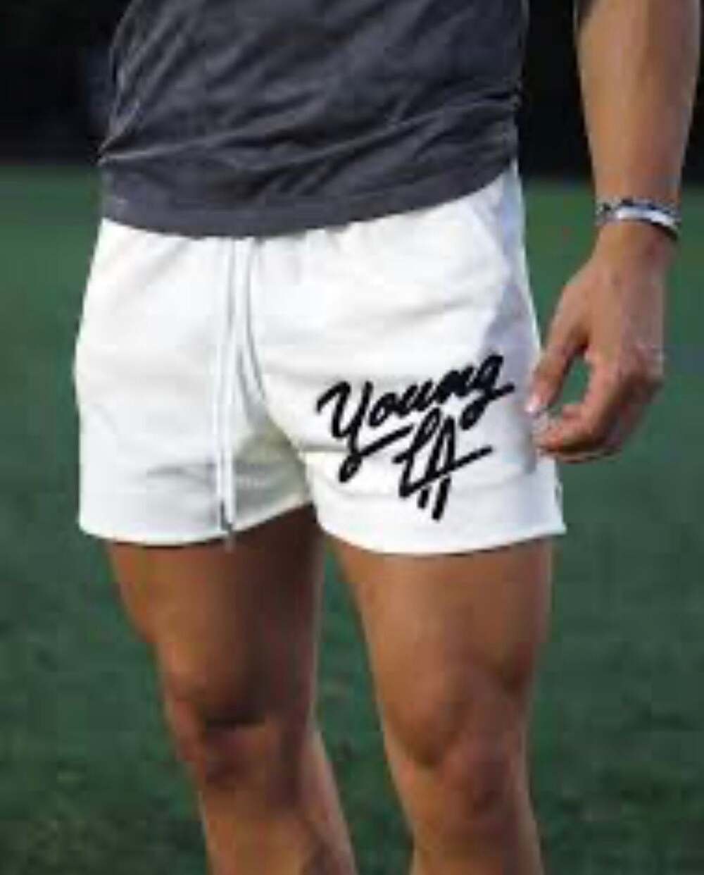 YoungLA Essential Mesh Training Shorts with Script Logo